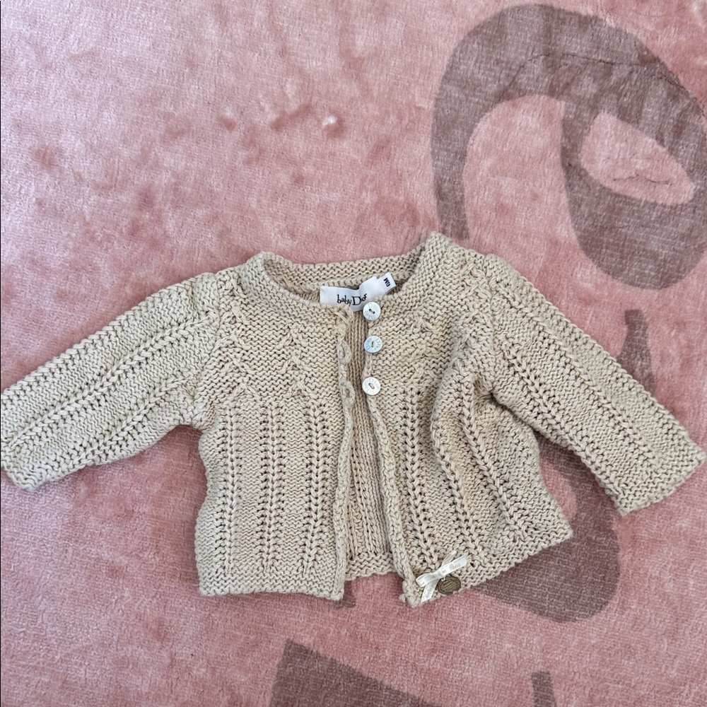 Dior Cream Knit Baby Sweater